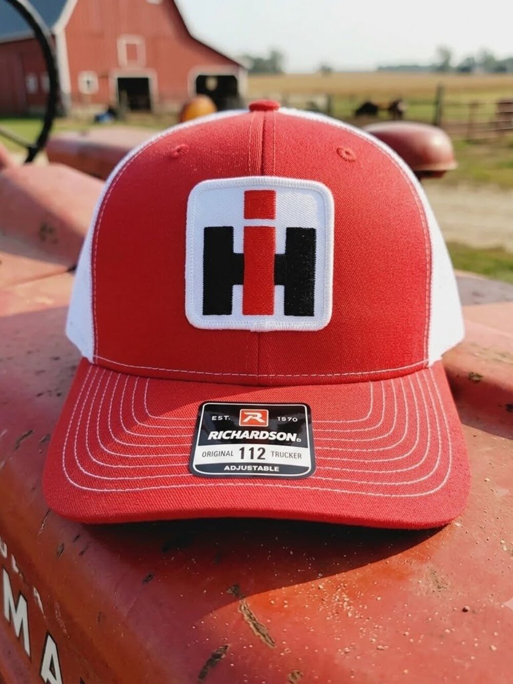 Retro International Harvester Trucker Hat Vintage IH Patch Richardson 112 Cap